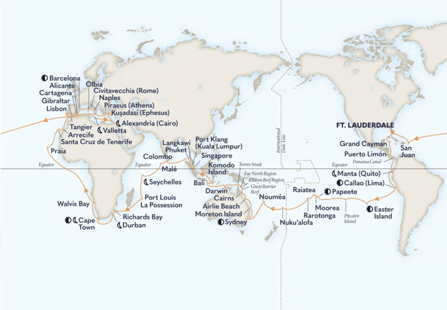 Holland Zuiderdam World Cruise